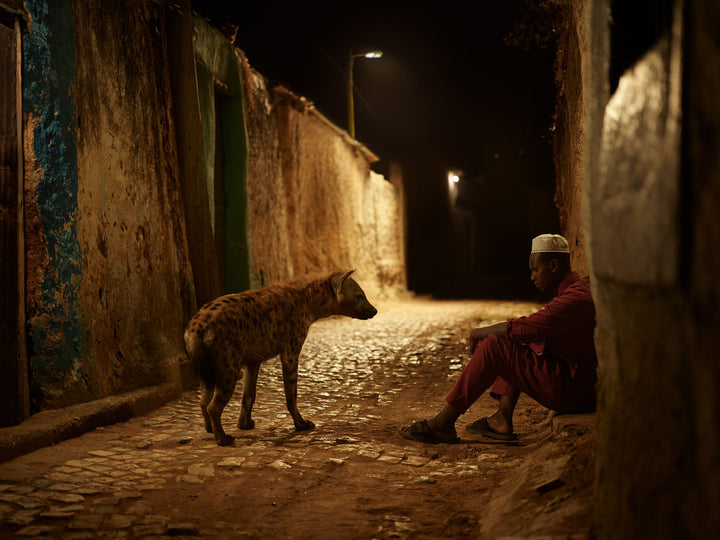 Ethiopia #19 - Abbas with Chala the hyena